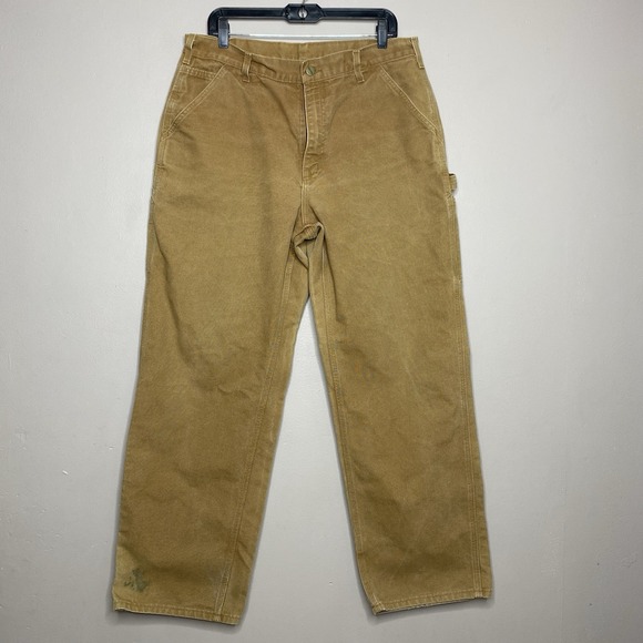 Carhartt Other - Vintage Carhartt B11 BRN Carpenter Pants‎ Mens SZ 36x32 Canvas Union Made In USA